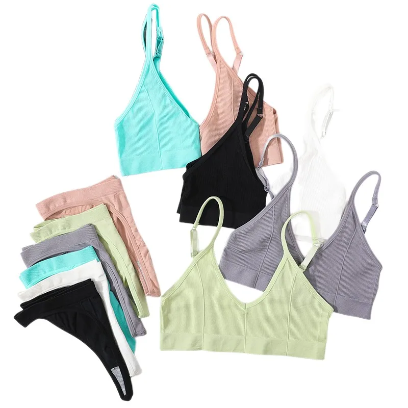 Cotton Bra Everyday - Conjunto de sutiã sem costura feminino