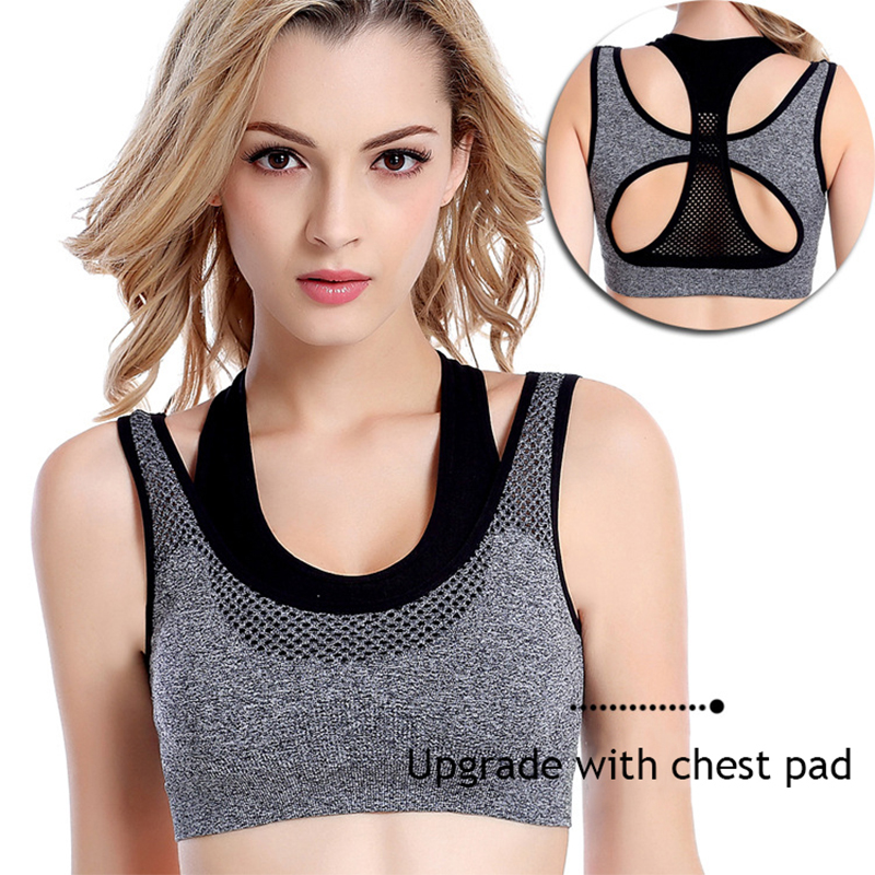 Underwire Bra Padded - À prova de choque oco respirável