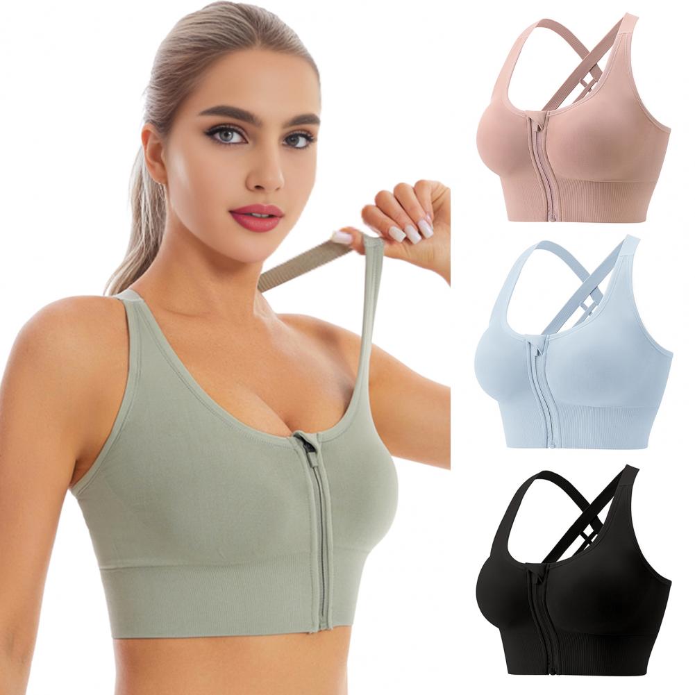 Sports Bra Racerback - Sutiã Esportivo Sem Fio com Zíper