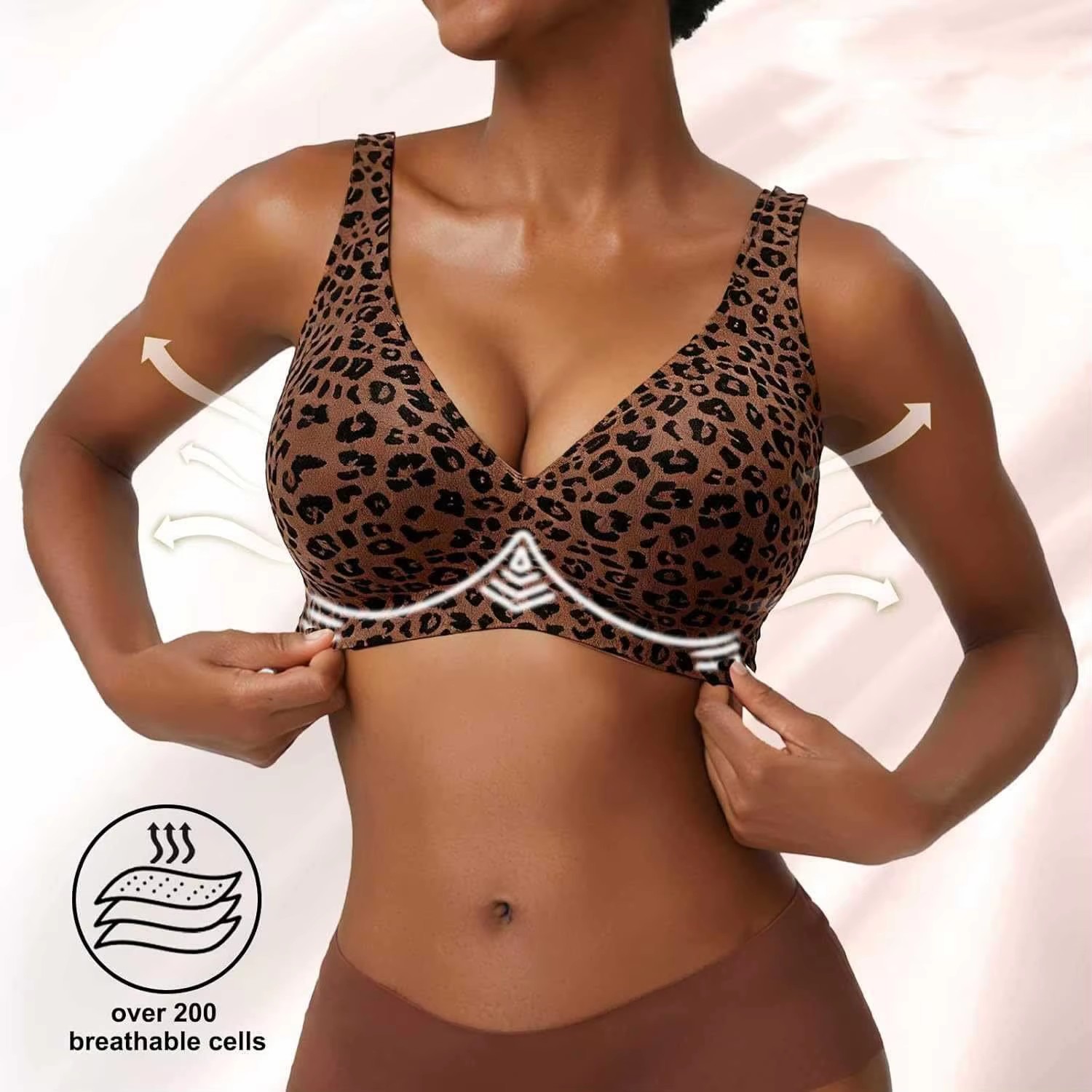 Sutiã com estampa de leopardo  - Plunge Bra Push Up avaliação e preço